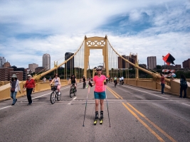 Rollerskier at Pittsburgh's Open Streets